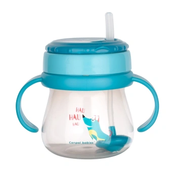 Canpol Baby 56/517 Cană sport cu pai din silicon și greutate 250 ml Canpol Baby 56/517 Cană sport cu pai din silicon și greutate 250 ml