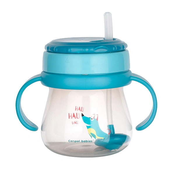 Canpol Baby 56/517 Cană sport cu pai din silicon și greutate 250 ml Canpol Baby 56/517 Cană sport cu pai din silicon și greutate 250 ml