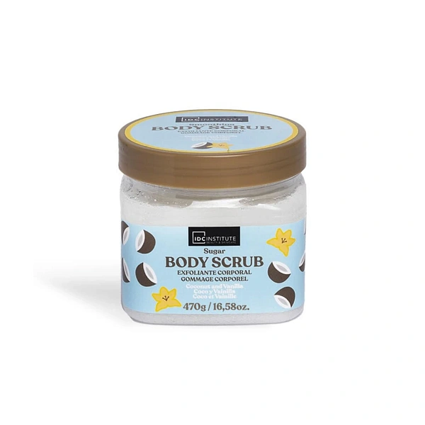 IDC Institute Scrub de corp cu zahăr Cocos, Vanilie 470g
