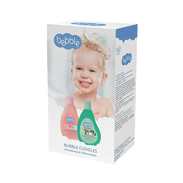 Bebble Set Kids Sampon și gel de duș pentru copii Capsuna 250ml+Sampon și gel de duș pentru copii Pe