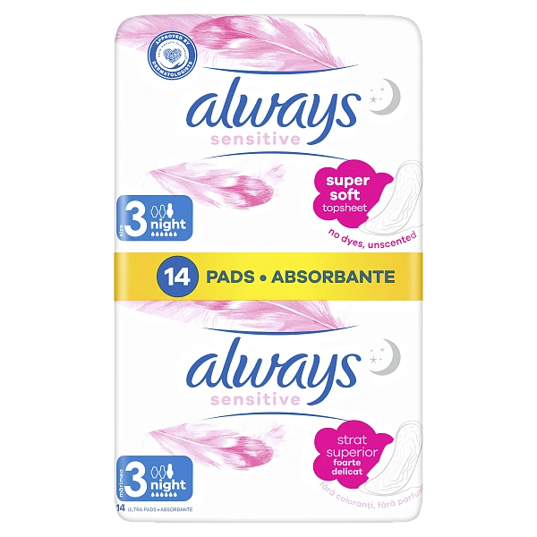 Absorbante Always Sensitive Ultra Night Duo 4 (*6)