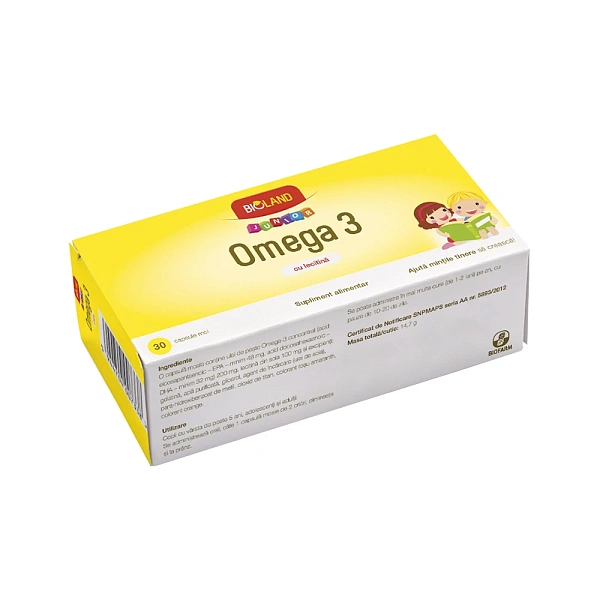 Bioland Junior Omega 3 caps. moi N30 (p/u copii de la 3ani)
