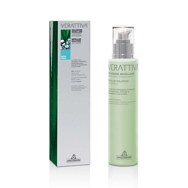 Verattiva Soluție micelara cu Aloe vera Organică,cu efect de tonifiere si anti-imbatrinire 200ml