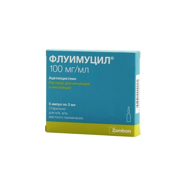 Fluimucil sol. inj. 100mg/ml 3ml N5