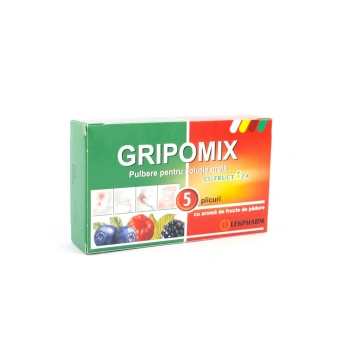 Gripomix cu fructoza pulb/sol. orala N5 (fructe de padure)