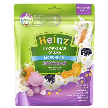 Heinz Porumb, dovleac, morcovi, prune de la 5luni 170g