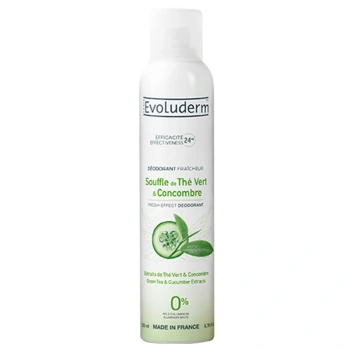 Evoluderm Deodorant Spray Ceai verde si Castravete 24H 200ml (20377)