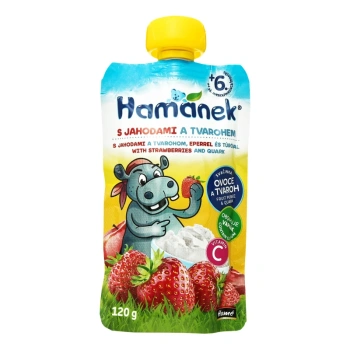 Hamanek Piure măr, căpșună 120g