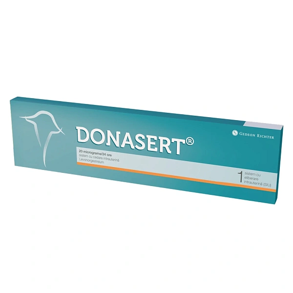 Donasert 20mcg/24 ore sistem cu cedare intrauterina N1 Donasert 20mcg/24 ore sistem cu cedare intrauterina N1