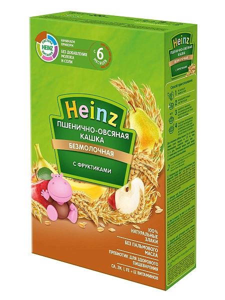 Heinz Terci grâu, ovăz cu fructe de la 6luni 200g Heinz Terci grâu, ovăz cu fructe de la 6luni 200g