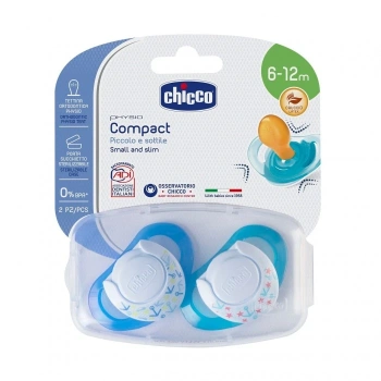 Chicco Suzeta Physio Air latex p/u baietei, 6+, 2 buc (7502221)