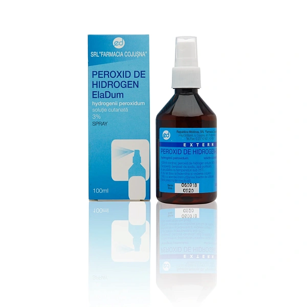 Peroxid de hidrogen-ElaDum 3% 100ml spray N1 (Cojusna) 
