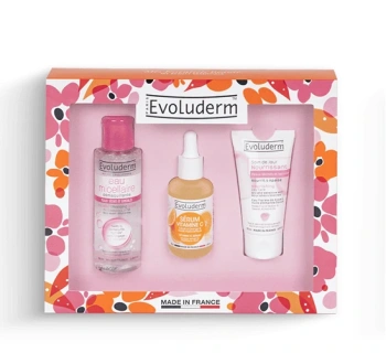 Evoluderm Set Vit. C (Apă micelară, Ser, Cremă pentru față)
