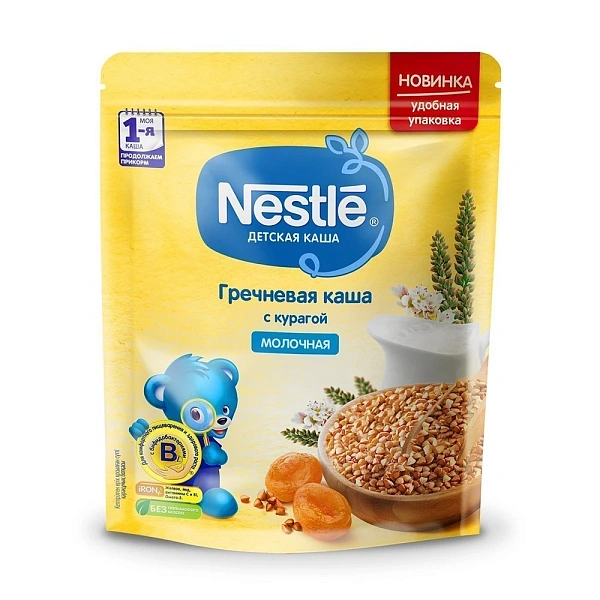 Nestle Terci cu lapte din hrișcă, caise 220g Nestle Terci cu lapte din hrișcă, caise 220g