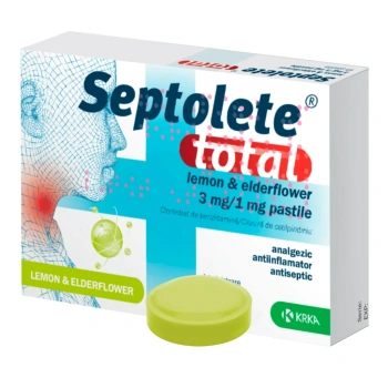 Septolete total lemon & elderflower 3 mg/1 mg  pastile  N8x2