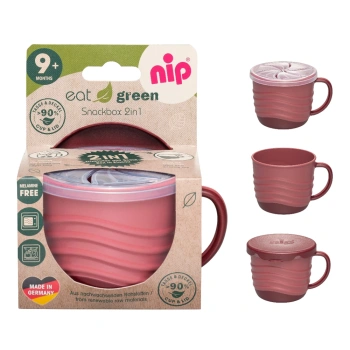 NIP Eat Green Snackbox 2 in 1 bordo