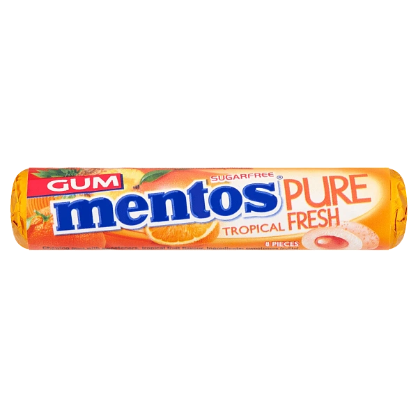 Mentos Gumă de mestecat Roll Pure Fresh Tropical 15,5g