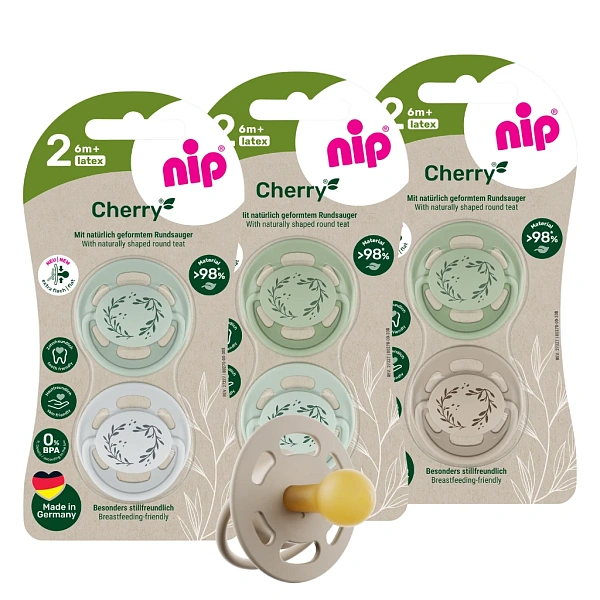 NIP Cherry B Suzetă latex, mărimea 2 (6+luni) N2