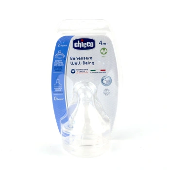 Chicco Tetina Perfect anticolici, silicon, flux rapid, 4+, N2 (203350)