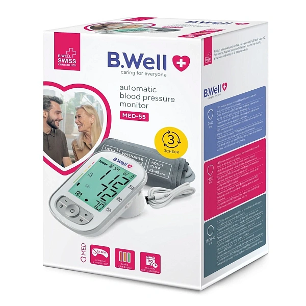 B.Well Tonometru digital automat pentru braț cu USB (MED-55) 4th Generation