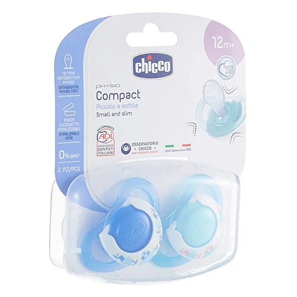 Chicco Suzeta Physio Air silicon p/u baietei, 16+, 2 buc (7503421)