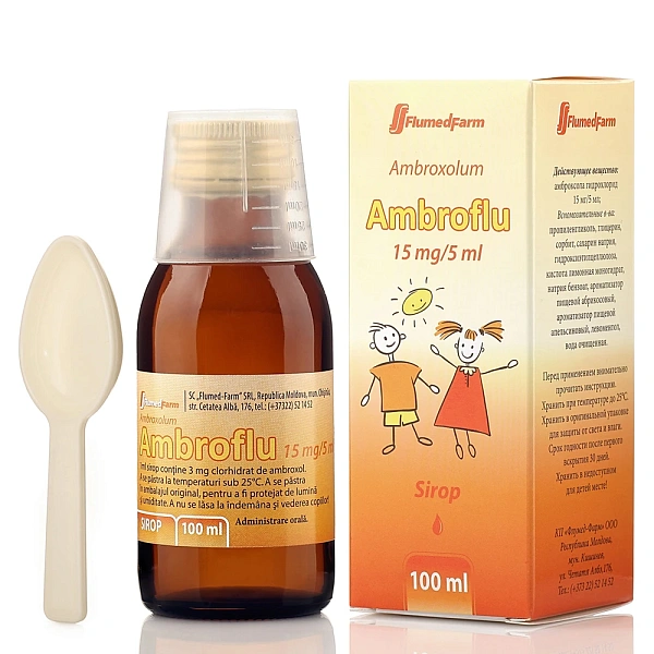 Ambroflu Sirop 15mg/5ml 100ml  Ambroflu Sirop 15mg/5ml 100ml