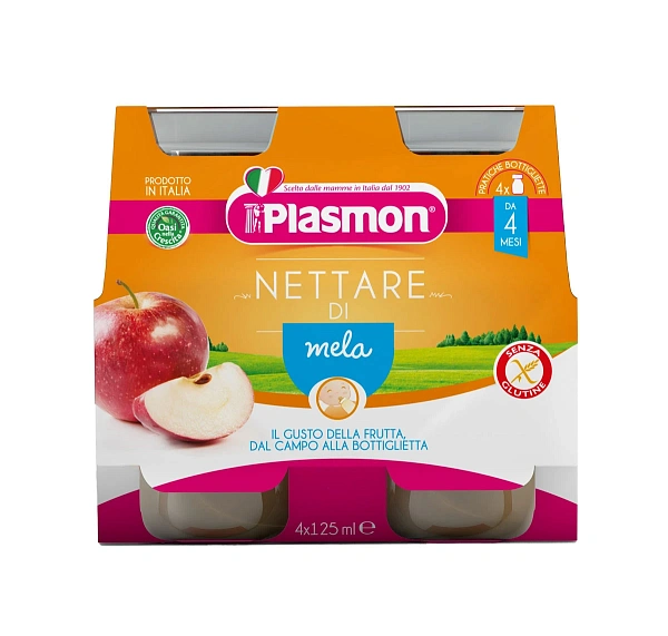 Plasmon Suc cu mere 4x125ml Plasmon Suc cu mere 4x125ml