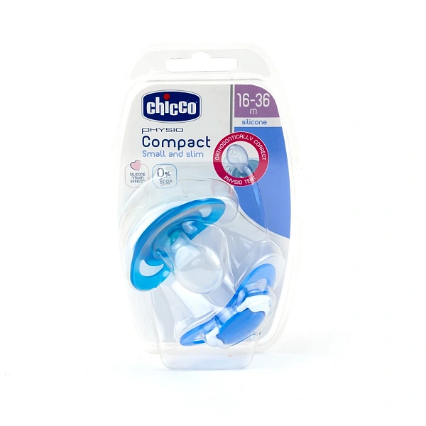 Chicco Suzetă ortodontică silicon pentru baieței, 12+, 2 buc (729342/7483421)