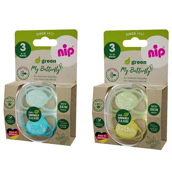 NIP My Butterfly Green B Suzetă silicon, mărimea 3 (16-32luni) N2
