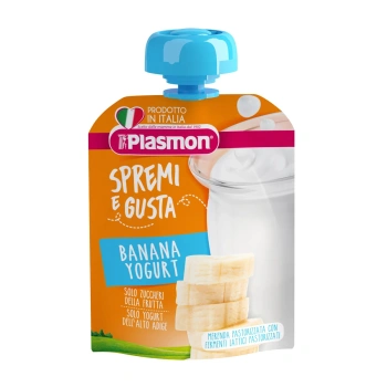 Plasmon Piure din banane si iaurt cu adaos de Calciu, +6luni, 85g