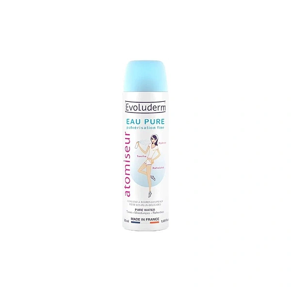 Evoluderm Atomiseur Apă pură pentru față și corp, spray, 50ml