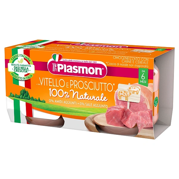 Plasmon Piure omogenizat din care de vitel, +4 luni, 2x80 g