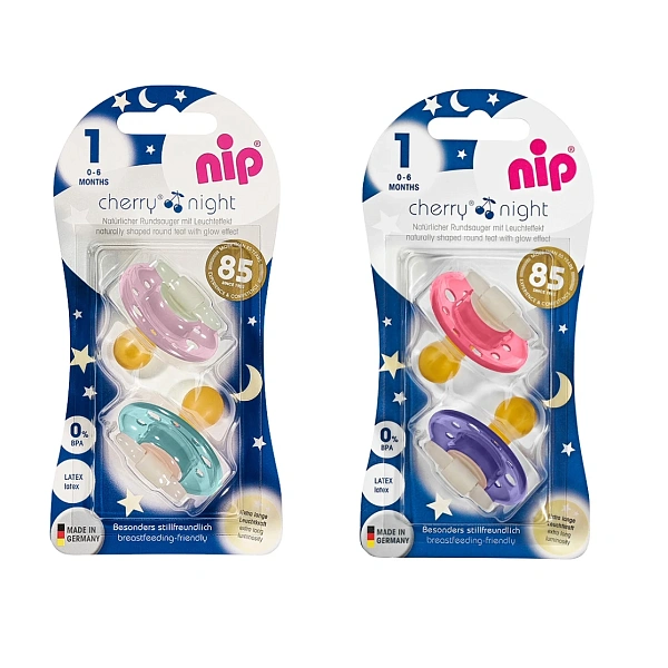 NIP Cherry Night F Suzetă latex mărimea 1 (0-6luni) N2