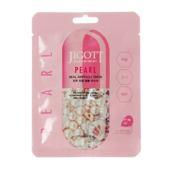 Jigott Real Mască pentru față cu extract de pierle 27ml