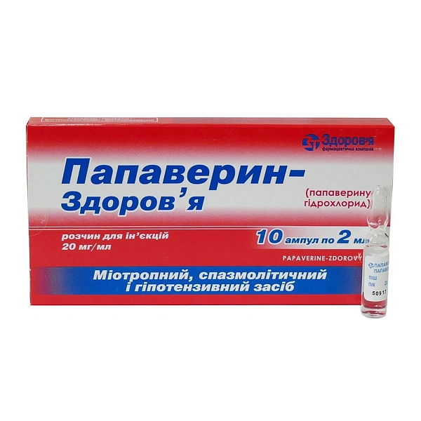 Papaverin c/h 2% 2ml sol.inj. N10 