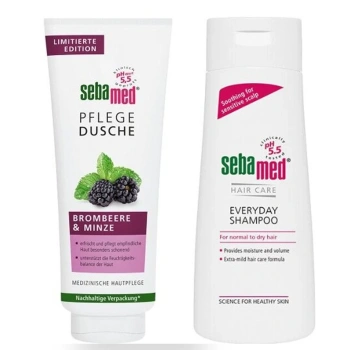 Sebamed Set Gel de duș Mure&Menta 250ml + Șampon zi de zi 200ml