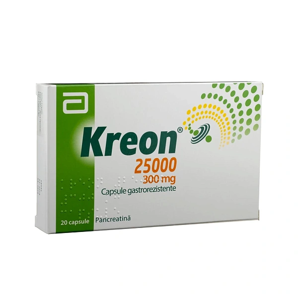Kreon 25000 300mg caps. N20 