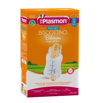Plasmon Biscuiti p/u biberon fara gluten, +4 luni, 200 g