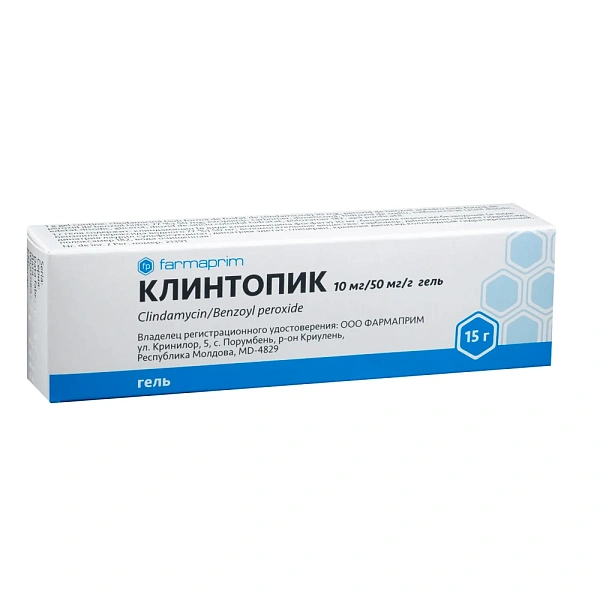 Klyntopic 10mg+50mg/g gel 15g 