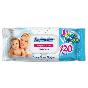 Freshmaker Șervețele umede Jumbo pack 120 buc cu capac