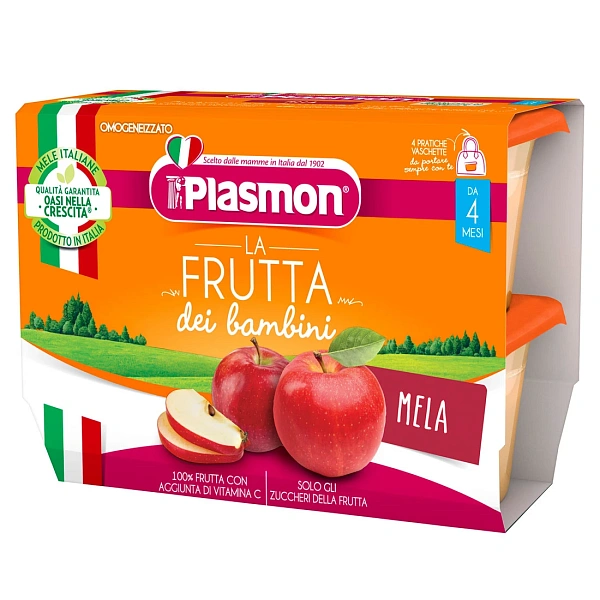 Plasmon Piure cu mere ,+4 luni 2x104g