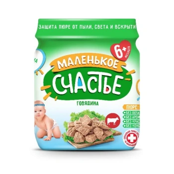 "Маленькое счастье" Piure carne de vițel 80g