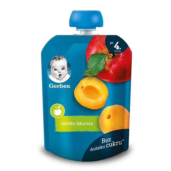 Gerber Piure măr, caise 90g