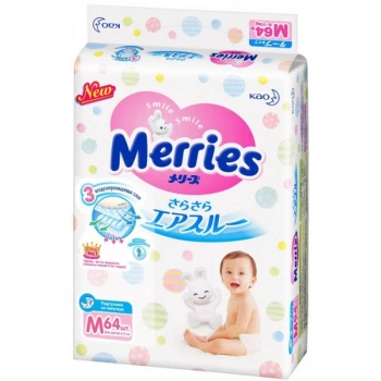 Merries Scutece Size M (SJ) 6-11kg N64