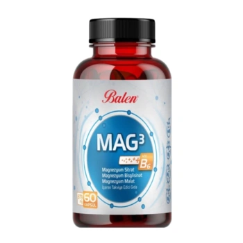 Balen Mg-B6 (Mg sitrat,Mg bisglisinat,Mg malat +vit B6) 679mg caps. N60