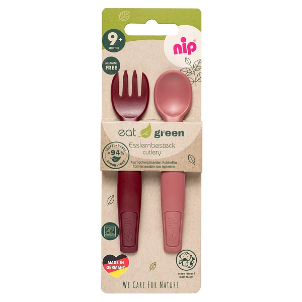NIP Eat Green Set tacimuri bordo (9+ luni)