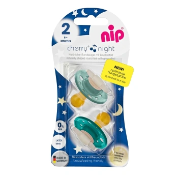 NIP Cherry Night B Suzetă latex, mărimea 2 (6+luni) N2