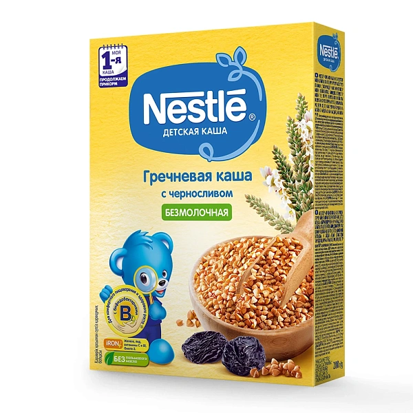 Nestle Terci Hrișcă, prună fără lapte 200g Nestle Terci Hrișcă, prună fără lapte 200g