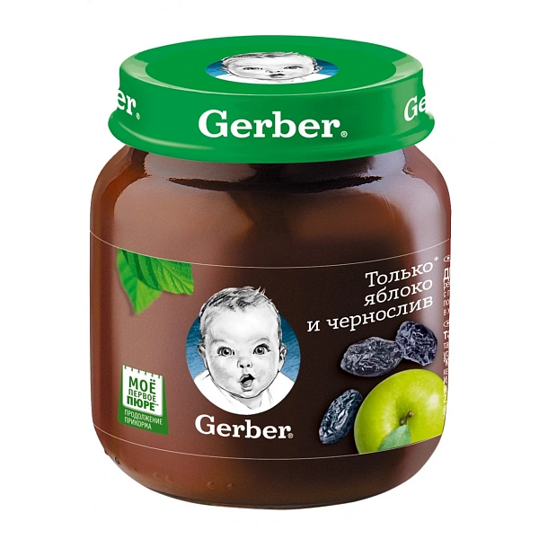 Gerber Piure din măr, prună 130g