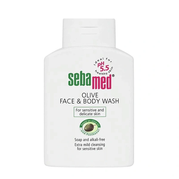 Sebamed Lichid de spalare cu ulei de masline pentru față și corp 1000ml  Sebamed Lichid de spalare cu ulei de masline pentru față și corp 1000ml